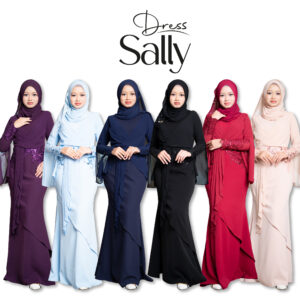 Dress Sally Dewasa (XXS-4XL)